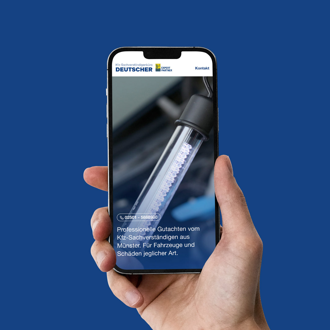 Webdesign für ein Kfz-Sachverständigenbüro aus Münster